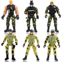 KIDNOAM 军事兵人模型 6款警察士兵 10cm