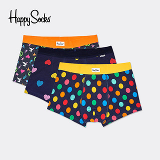 HappySocks欧洲潮牌 内裤男士潮流舒适平角四角棉中腰透气秋冬