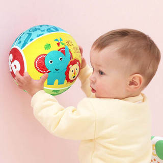 费雪(Fisher-Price)儿童玩具球17cm 卡通小皮球拍拍球幼儿园篮球礼物女男孩四色款F0515-11