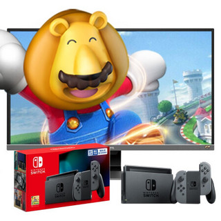 BenQ 明基 EW3270 32英寸 VA 显示器(3840×2160、60Hz、HDR10）+任天堂 Nintendo Switch 灰色主机