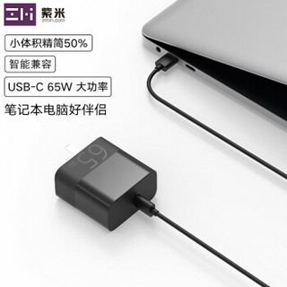 ZMI紫米65W单USB-C口PD快充头/充电器/电源适配器适用于switch/iPhone11/XsMAX/XR/8p等含1.5米C-C5A线套装