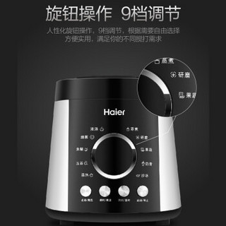 海尔（Haier）破壁机家用 料理机家用静音 智能控温防溢 强动力破壁料理机辅食机豆浆机绞肉机果汁机 1.75L家用大容量 晶钻Q3S 银色