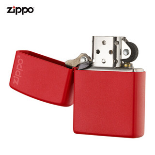 美国进口 之宝（zippo） 防风煤油打火机不含油233ZL红哑漆商标 - 哑漆, 彩印 品牌直供原装正版