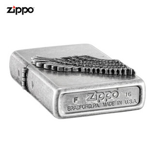 美国进口 之宝（zippo） 防风煤油打火机不含油  ZBT-1-2b 飞的更高-古银 品牌直供原装正版