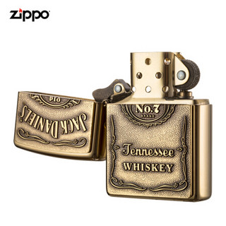 美国进口 之宝（zippo） 防风煤油打火机不含油 254BJD.428 积丹尼之铜标签 品牌直供原装正版