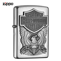 美国进口 之宝（zippo） 防风煤油打火机不含油 200HD.H284 哈雷美国制造章 品牌直供原装正版