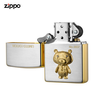 美国进口 之宝（zippo） 防风煤油打火机不含油 ZBT-3-154A 站立的小熊 限量款 品牌直供原装正版