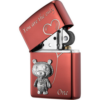 美国进口 之宝（zippo）防风煤油打火机不含油 ZBT-3-165b永恒的红色 品牌直供原装正版