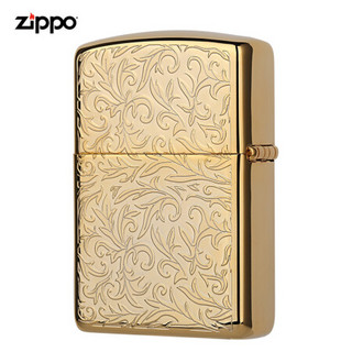 美国进口 之宝（zippo） 防风煤油打火机不含油 ZBT-3-19c唐草配Zippo-金色 限量款 品牌直供原装正版