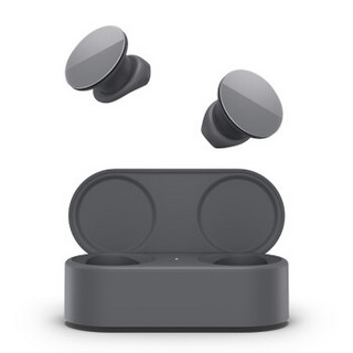 微软Surface Earbuds 无线蓝牙耳机 石墨灰 | 入耳式耳机 沉浸式音效 触控面板 手势操控 配充电盒 长效续航