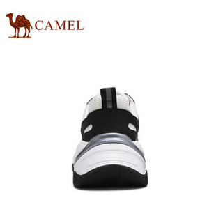 骆驼（CAMEL） 透气百搭户外跑步运动鞋子男 A012541260 白/黑 43