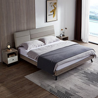 QuanU 全友 125601+105069 框架床+床垫+床头柜 1.5m床