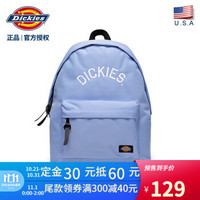 预售Dickies潮流休闲双肩包男学生书包简约情侣背包大容量电脑包男包 小LOGO款红色D-C020 蓝色