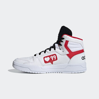 阿迪达斯官网 adidas neo ENTRAP MID 男鞋休闲运动鞋FW7020 白/一号黑/浅猩红 42(260mm)
