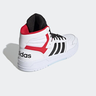 阿迪达斯官网 adidas neo ENTRAP MID 男鞋休闲运动鞋FW7020 白/一号黑/浅猩红 42(260mm)
