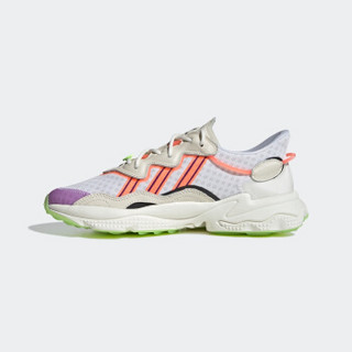 阿迪达斯官网 adidas 三叶草 OZWEEGO 男女鞋经典运动鞋FX3814 亮白/汉玉白/信号珊瑚粉/1号黑色 42.5(265mm)