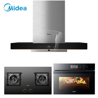 美的（Midea）T62+Q70+Q5 京品家电 油烟机燃气灶 多件套 欧式 22大吸力 挥手控制 自清洗 (天然气)