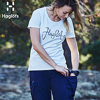 Haglofs火柴棍女款户外棉质图案短袖休闲T恤603514 欧版
