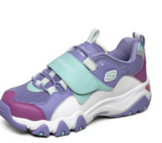 SKECHERS 斯凯奇 D'LITES系列 女童熊猫休闲运动鞋 996458L 薰衣草色/多彩色 30