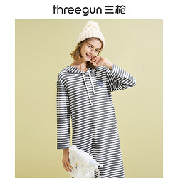 THREEGUN 三枪  TG1937 女条纹家居裙#运动时尚国货新品#甜美可爱 品质很好
