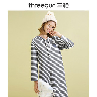 THREEGUN 三枪 TG1937 女条纹家居裙