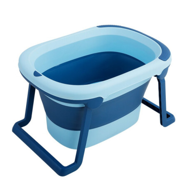 商品日康(rikang)浴桶 儿童折叠沐浴桶婴儿洗澡盆 儿童大号可折叠洗澡