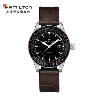 汉米尔顿(HAMILTON)瑞士手表卡其航空系列天际换算42毫米自动机械男士腕表H76615530