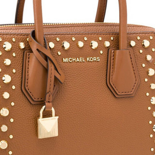 迈克.科尔斯 MICHAEL KORS 2020秋冬款 女士MERCER系列棕色手提单肩包皮质 30T0GM9S1L LUGGAGE