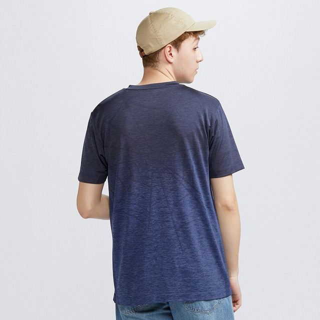 UNIQLO 优衣库漫威DRY-EX系列男士纯色圆领短袖T恤428024 藏青色XS 