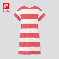 优衣库 童装/女童 休闲条纹T恤式连衣裙(短袖) 423711 UNIQLO