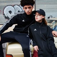 阿迪达斯 adidas男士秋季新款运动休闲长款套装上衣外套 跑步运动装 透气