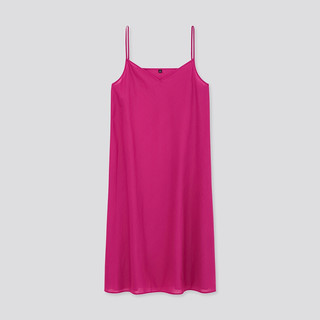 UNIQLO 优衣库 ANNA SUI系列女士七分袖碎花纯棉中长款连衣裙425541 紫色M