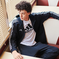 阿迪达斯 adidas官网跆拳道男装新款 秋季运动外套 连帽防风夹克