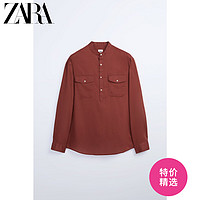 ZARA 新款 男装 口袋饰轻薄长袖衬衫 07545332172