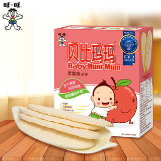 商品旺旺贝比玛玛米饼苹果味 宝宝磨牙儿童零食饼干盒装50g