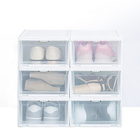爱丽思 透明鞋盒鞋盒防尘防潮 6个装收纳盒收纳鞋子抽屉式 *3件