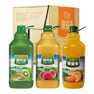 汇源果汁大桶2.5L*6瓶整箱批代餐饮料早餐速食果味桃橙汁懒人食品