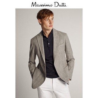 春夏折扣 Massimo Dutti男装 商场同款 2020新款混色棉质修身西装外套 02058269802