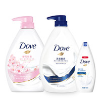 Dove 多芬 沐浴乳套装 (樱花甜香1kg+深层营润1kg+190g)