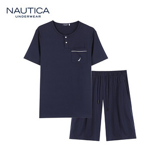 NAUTICA 诺帝卡 Underwear男士薄款透气短袖短裤家居套装