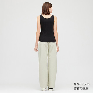 UNIQLO 优衣库 女士纯色棉质修身背心427391 黑色M