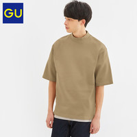 GU极优男装小高领T恤(5分袖)2020夏季新款时尚宽松休闲上衣323009