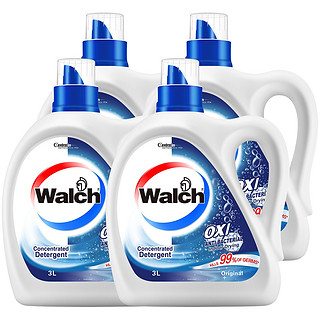 Walch 威露士 有氧洗衣液 3kg*4瓶24斤整箱批发 洁净除螨除菌低泡持久留香家庭装