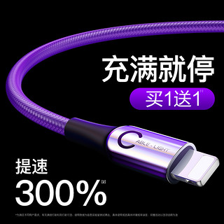 BASEUS 倍思 适用于苹果数据线iphone11充电线器xsmax冲电X自动12断电7plus快充6s手机6闪充6P正品x2米ipad平板8p加长