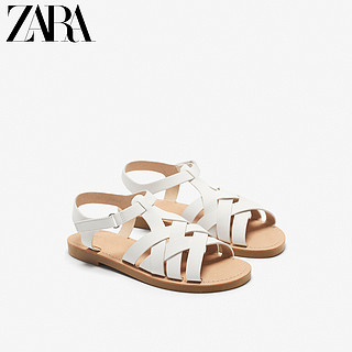 ZARA 新款 童鞋女童 秋冬新品 带饰魔术贴软底凉鞋 12606530001