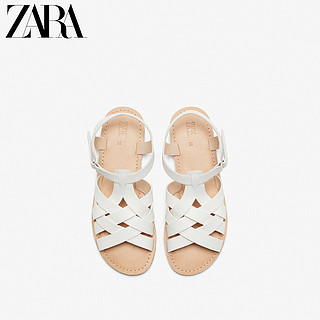 ZARA 新款 童鞋女童 秋冬新品 带饰魔术贴软底凉鞋 12606530001