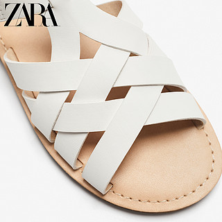 ZARA 新款 童鞋女童 秋冬新品 带饰魔术贴软底凉鞋 12606530001