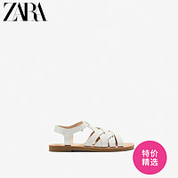 ZARA 新款 童鞋女童 秋冬新品 带饰魔术贴软底凉鞋 12606530001