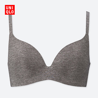 UNIQLO 优衣库 女士纯色V型薄棉杯无钢圈文胸414905 黑色65/70DEF