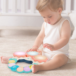 贝恩施宝宝手拍鼓 儿童声光玩具  益智婴儿拍拍鼓0-1岁 6-12个月